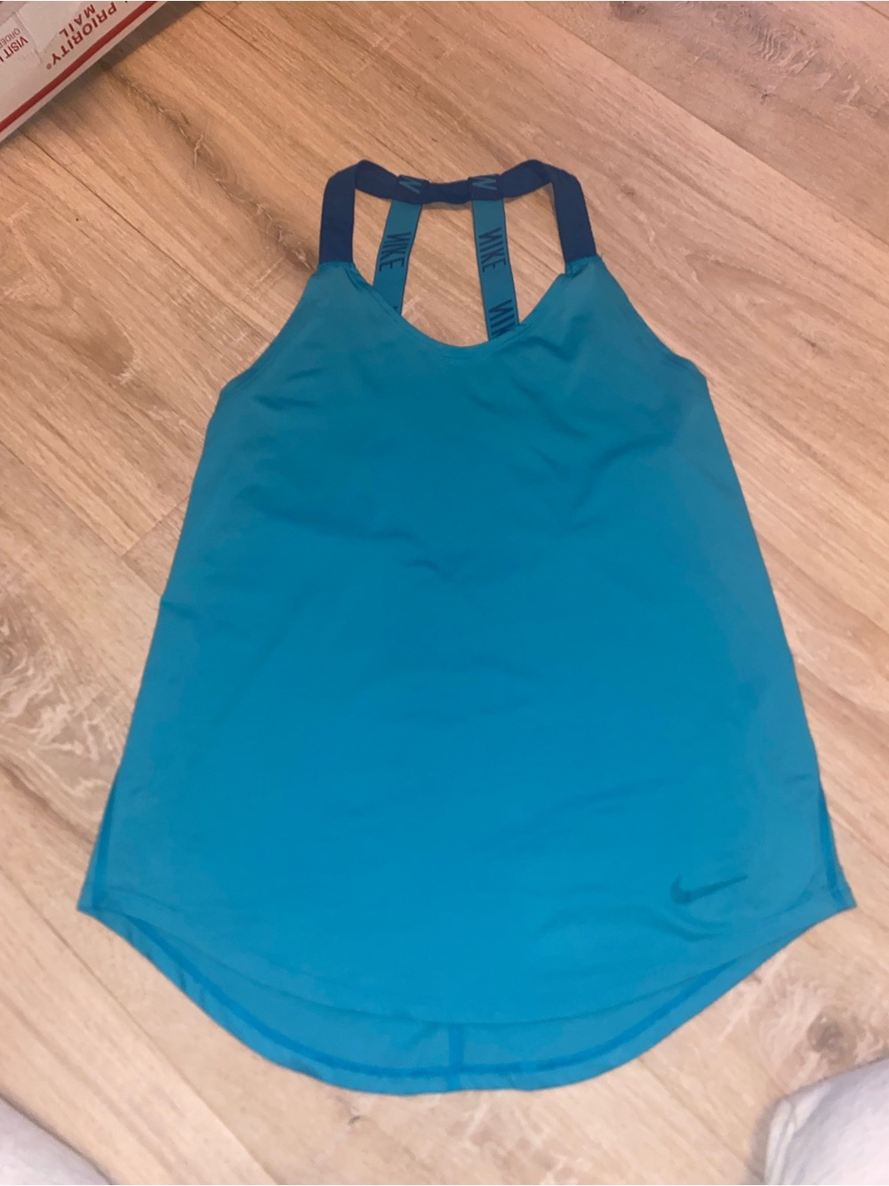 Nike Dri-FIT Blue Racerback Moisture Wicking Tank Top Scoop Neck Women's S